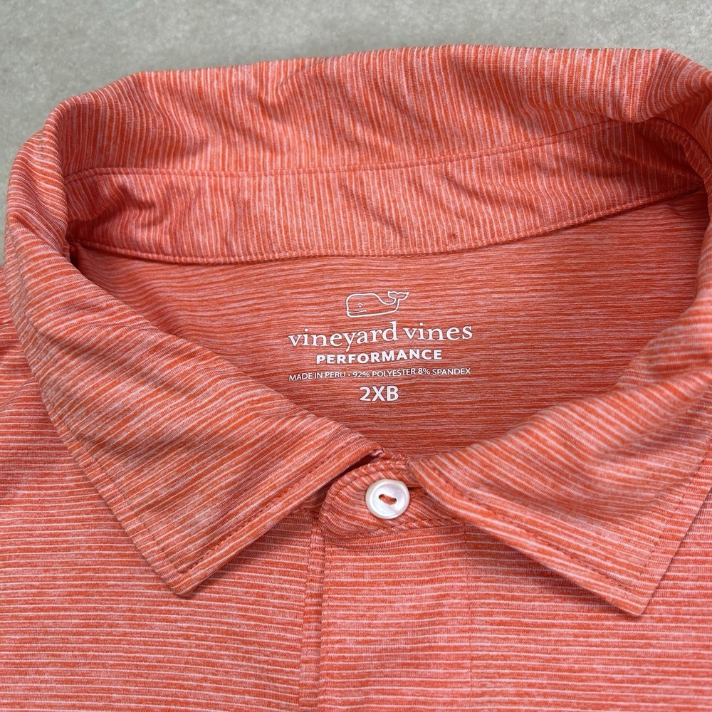 Vineyard Vines Performance Polo Mens 2XB Golf Shirt Stretch Preppy - Picture 3 of 6